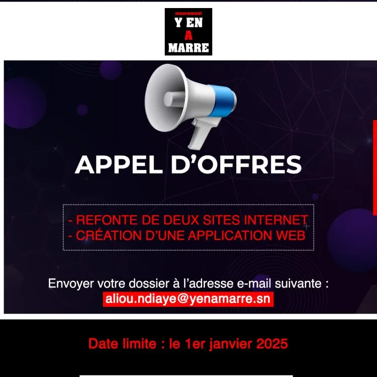 APPEL D’OFFRES